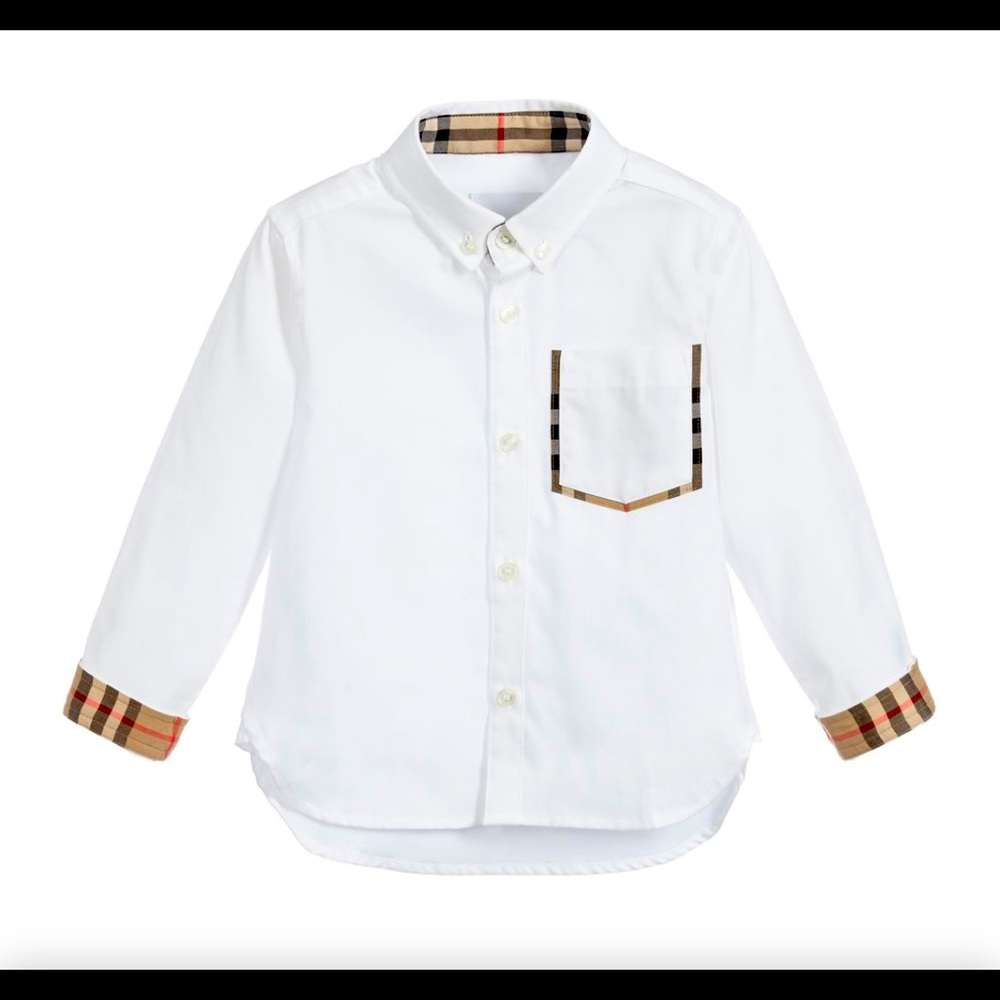 Authentic BURBERRY BOYS WHITE COTTON SHIRT